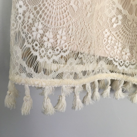 Mason & Bell Cream Lace Mini Dress Womens Small - Picture 5 of 6